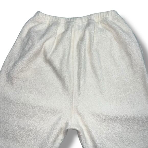 Mast Womens Fleece Casual Sweatpants Ivory Cream Straight Leg Pockets Soft Small - Picture 5 of 7